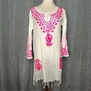 Island Beach embroidered coverup